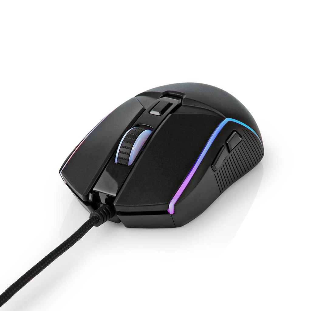 Gaming Mouse | Vezetékes | DPI_ 800 / 1200 / 2400 / 3200 / 4800 / 7200 dpi | Állítható DPI | Gombok száma: 6 | Programozható gombok | Jobbkezes | 1.50 m | LED