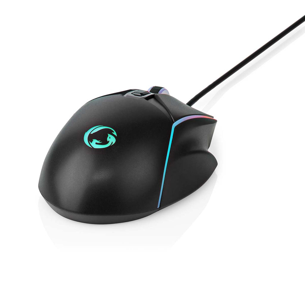 Gaming Mouse | Vezetékes | DPI_ 800 / 1200 / 2400 / 3200 / 4800 / 7200 dpi | Állítható DPI | Gombok száma: 6 | Programozható gombok | Jobbkezes | 1.50 m | LED