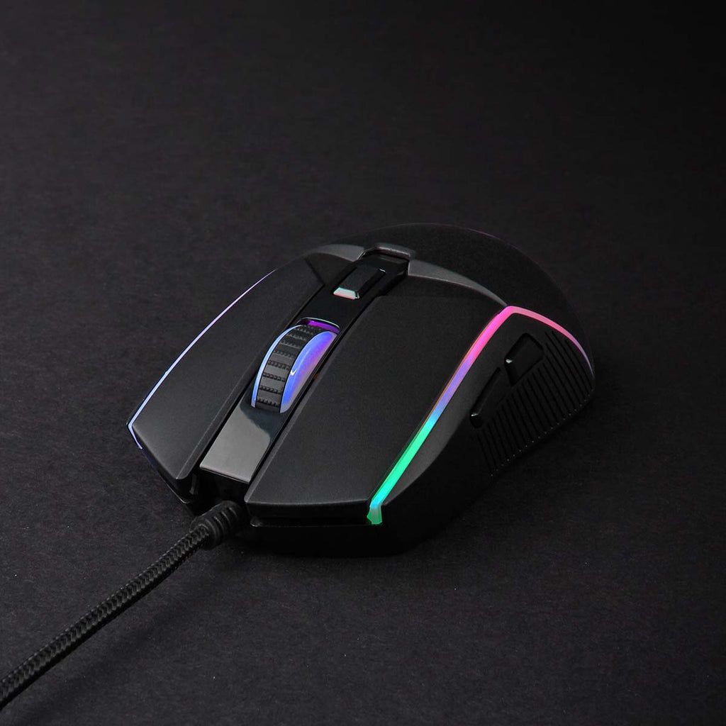 Gaming Mouse | Vezetékes | DPI_ 800 / 1200 / 2400 / 3200 / 4800 / 7200 dpi | Állítható DPI | Gombok száma: 6 | Programozható gombok | Jobbkezes | 1.50 m | LED