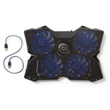 Gaming Notebook Cooler | Ventilátorok száma: 4 | USB-áramellátású | 15 " | 19 " | LED