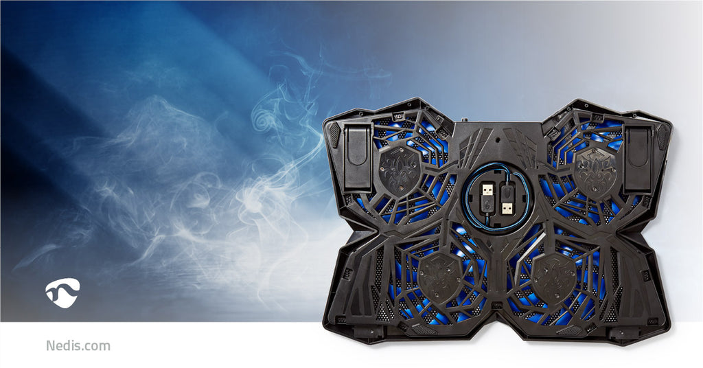 Gaming Notebook Cooler | Ventilátorok száma: 4 | USB-áramellátású | 15 " | 19 " | LED