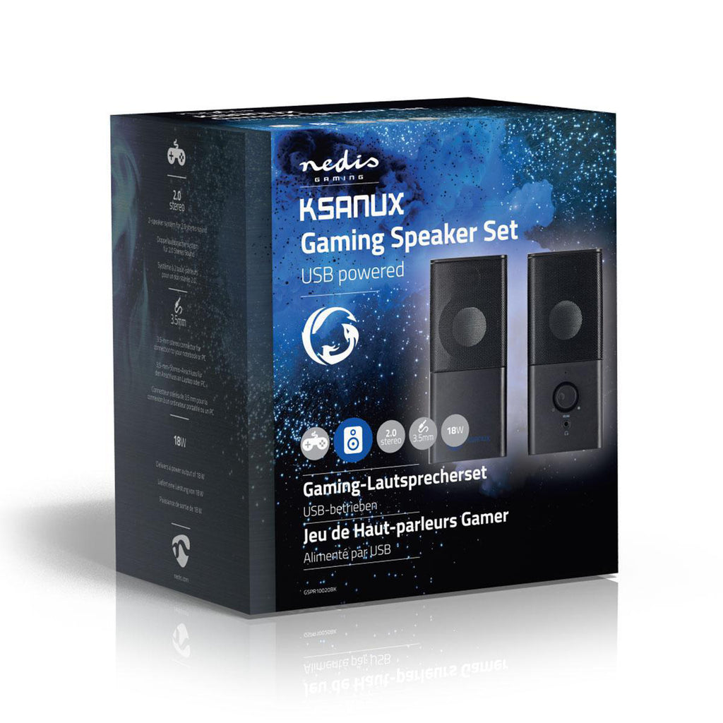 Videojátékhoz Való Hangszórók | 2.0 | USB-áramellátással | 3,5 mm-es jack | RMS 6 W