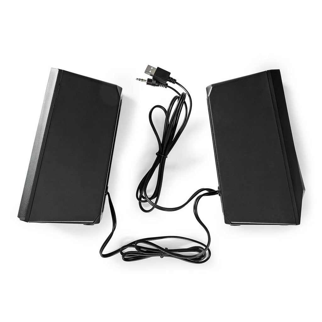 Gaming hangszóró | Hangszórócsatornák: 2.0 | USB-áramellátású | 3.5 mm Dugasz | 18 W | LED | Hangerő szabályozás