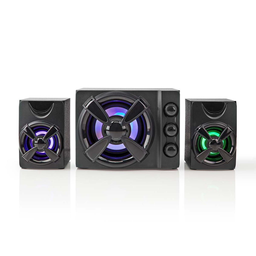Gaming hangszóró | Hangszórócsatornák: 2.1 | USB-áramellátású | 3.5 mm Dugasz | 33 W | LED | Hangerő szabályozás