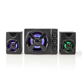 Gaming hangszóró | Hangszórócsatornák: 2.1 | USB-áramellátású | 3.5 mm Dugasz | 33 W | LED | Hangerő szabályozás