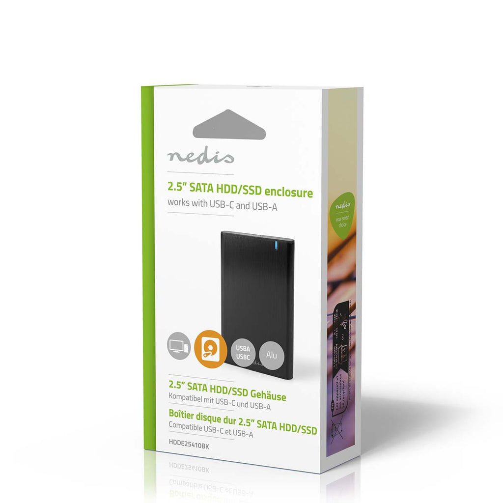 Merevlemez Ház | 2.5 " | USB 3.1 Gen1 | USB Type-A / USB Type-C™ | Notebook / PC | Alumínium