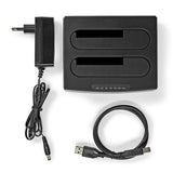 Merevlemez dokkoló állomás | USB 3.2 Gen1 | USB Type-A | 2 Lemez | 2.5 / 3.5 " | USB 3.2 Gen1 | Dokkolás | Asztal