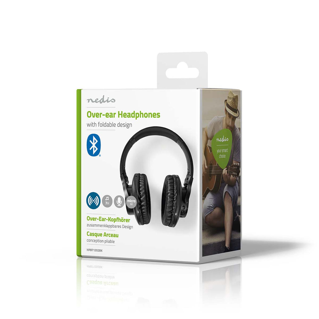 Vezeték nélküli Over-Ear fejhallgató | Maximális akkumulátor lejátszási idő: 7 óra | Beépített mikrofon | Nyomás Vezérlés | Hangvezérlés támogatás | Hangerő szabályozás | Fekete