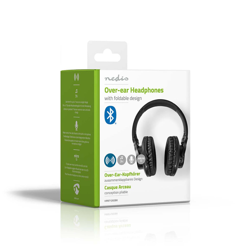 Vezeték nélküli Over-Ear fejhallgató | Maximális akkumulátor lejátszási idő: 7 óra | Beépített mikrofon | Nyomás Vezérlés | Hangvezérlés támogatás | Hangerő szabályozás | Fekete