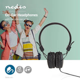 On-Ear vezetékes fejhallgató | 3.5 mm | Kábel hossz_ 1.20 m | Fekete