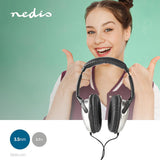 Over-Ear vezetékes fejhallgató | Kábel hossz_ 2.70 m | Hangerő szabályozás | Ezüst/Fekete