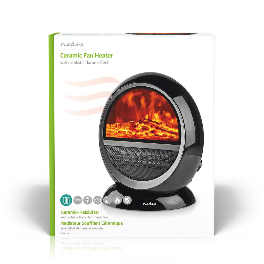 Kerámia PTC ventilátor Fűtés | 1000 / 1500 W | 2 Hőmód | Állítható hőmérséklet | Automatikusan forog | Túlmelegedés elleni védelem | Borulás ellen védett