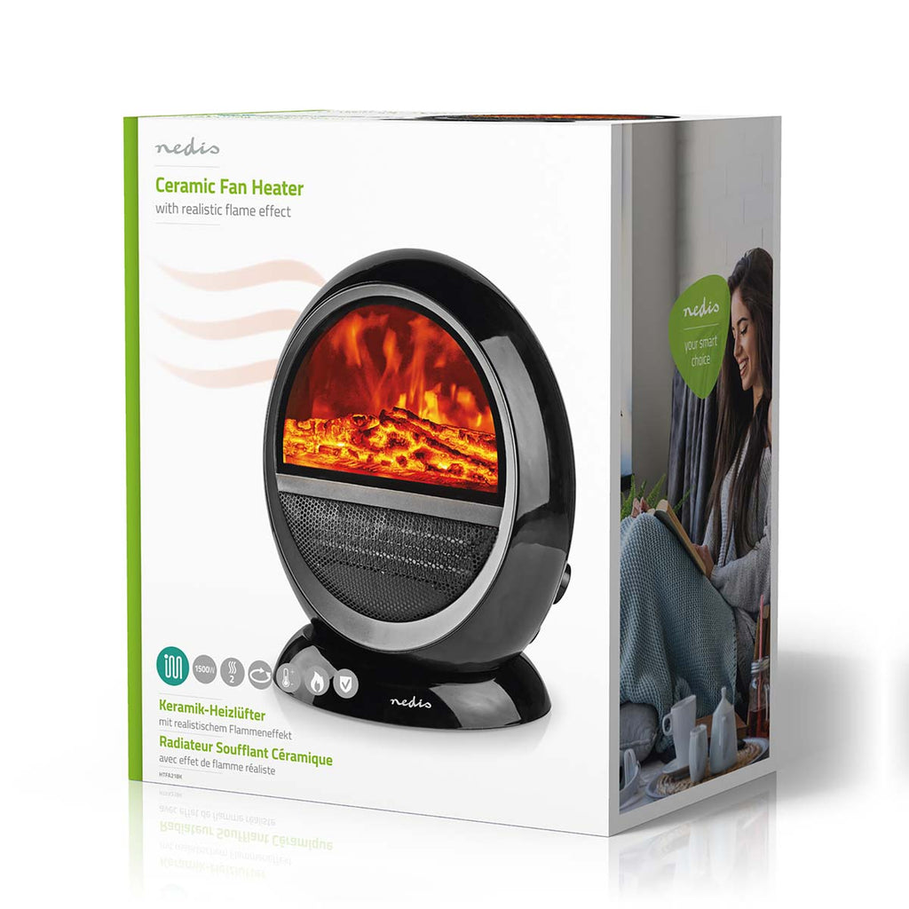 Kerámia PTC ventilátor Fűtés | 1000 / 1500 W | 2 Hőmód | Állítható hőmérséklet | Automatikusan forog | Túlmelegedés elleni védelem | Borulás ellen védett