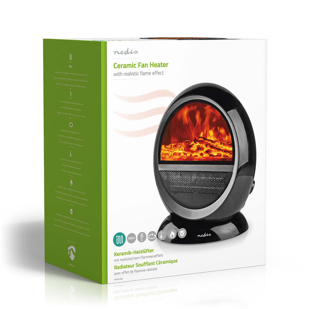 Kerámia PTC ventilátor Fűtés | 1000 / 1500 W | 2 Hőmód | Állítható hőmérséklet | Automatikusan forog | Túlmelegedés elleni védelem | Borulás ellen védett
