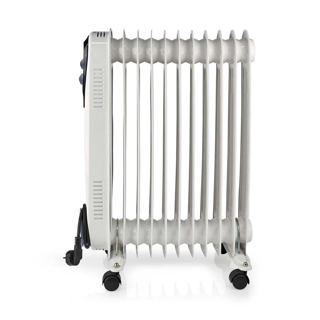 Mobile Olaj hűtő | 1000 / 1500 / 2500 W | 11 Uszony | Állítható hőmérséklet | 3 Hőbeállítások | Borulás ellen védett | Fehér