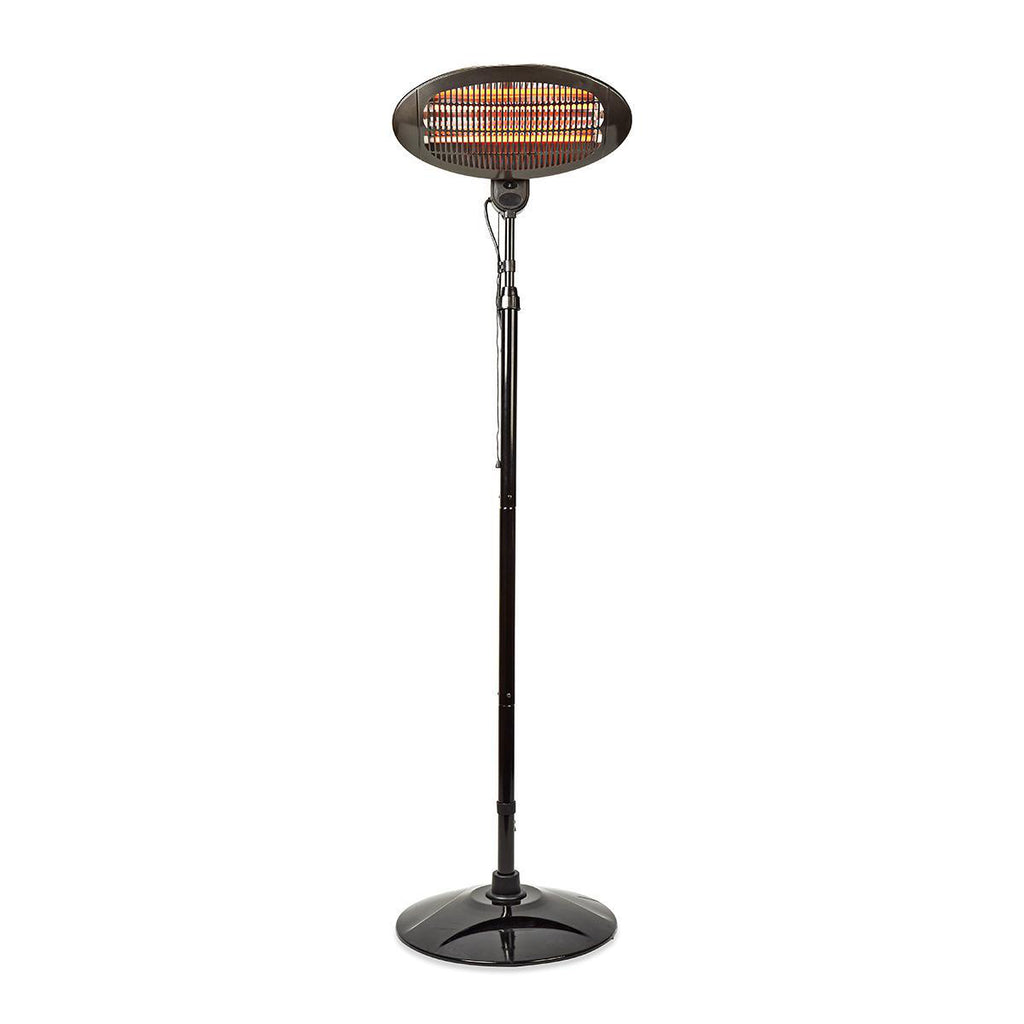 Free Standing Terasz Melegítő | 2000 W | 3 Hőbeállítások | Borulás ellen védett | IP34 | Fekete