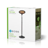 Free Standing Terasz Melegítő | 2000 W | 3 Hőbeállítások | Borulás ellen védett | IP34 | Fekete