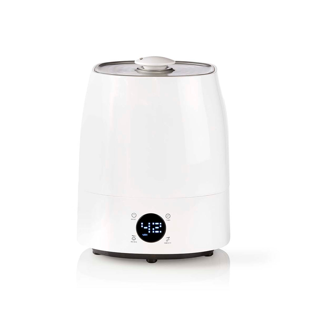 Párásító | 110 W | Hűvös és Meleg Párával | 5.5 l | Nedvességmérő | Időzítő | Ekkora területhez alkalmas_ 50 m² | Fehér / Szürke