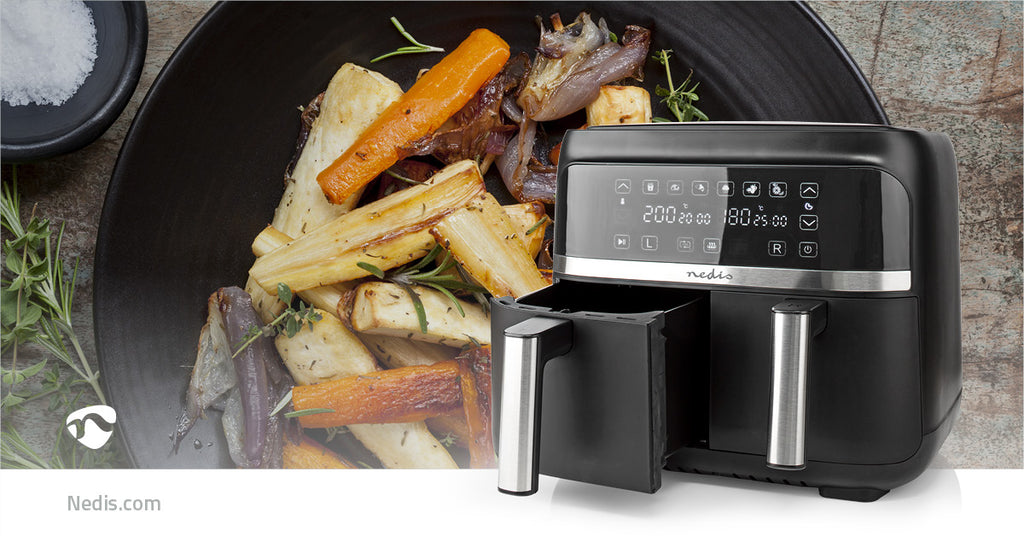 Forró Levegő Sütő | 2x3.8 l | Időzítő: 60 min | Digitális | Fekete