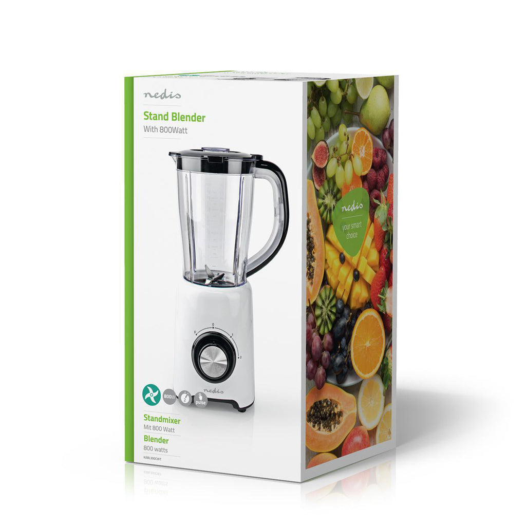 állvány Blender | 800 W | 1.5 l | Műanyag | 2 Sebesség Beállítás | Fehér / Fekete