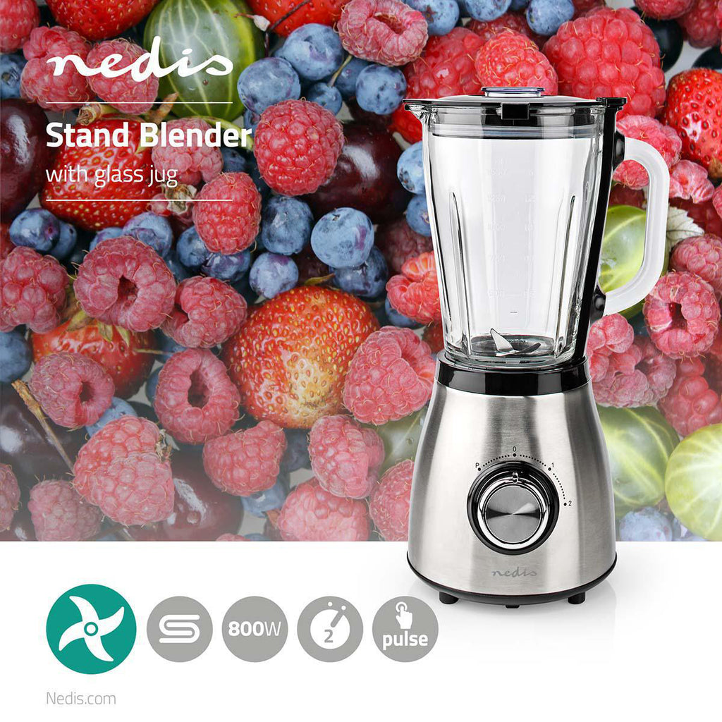 állvány Blender | 800 W | 1.5 l | Üveg | 2 Sebesség Beállítás | Ezüst / Fekete