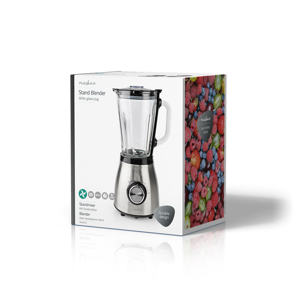 állvány Blender | 800 W | 1.5 l | Üveg | 2 Sebesség Beállítás | Ezüst / Fekete