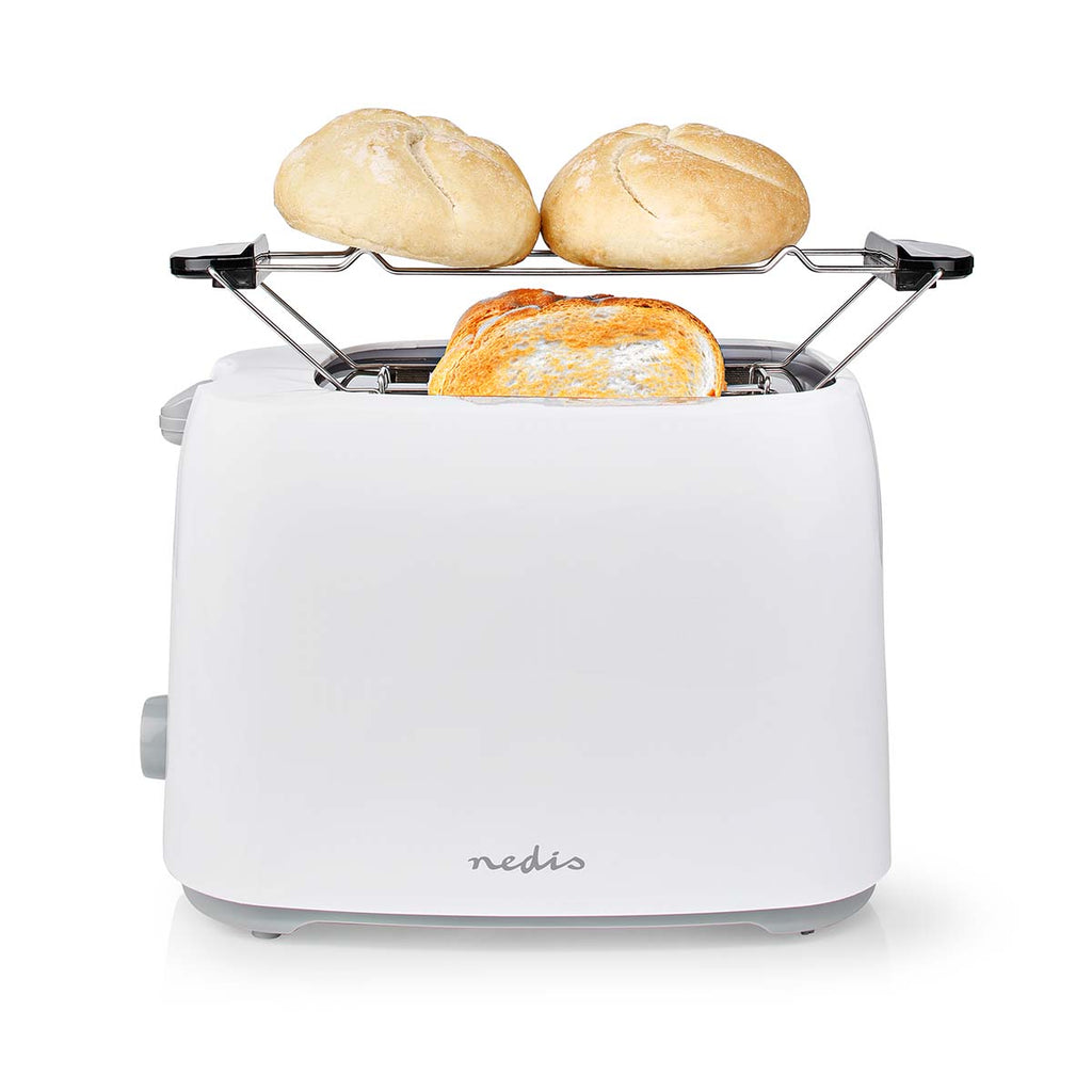 Kenyérpirító | 2 Bővítőhely | Barnítási szint_ 7 | Kiolvasztási lehetőség | Péksütemény tartó | Fehér