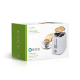 Kenyérpirító | 2 Bővítőhely | Barnítási szint_ 7 | Kiolvasztási lehetőség | Péksütemény tartó | Fehér