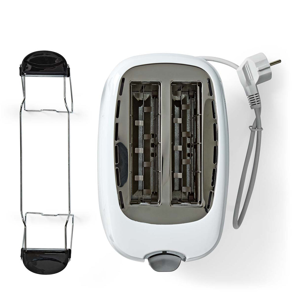 Kenyérpirító | 2 Bővítőhely | Barnítási szint_ 7 | Kiolvasztási lehetőség | Péksütemény tartó | Fehér