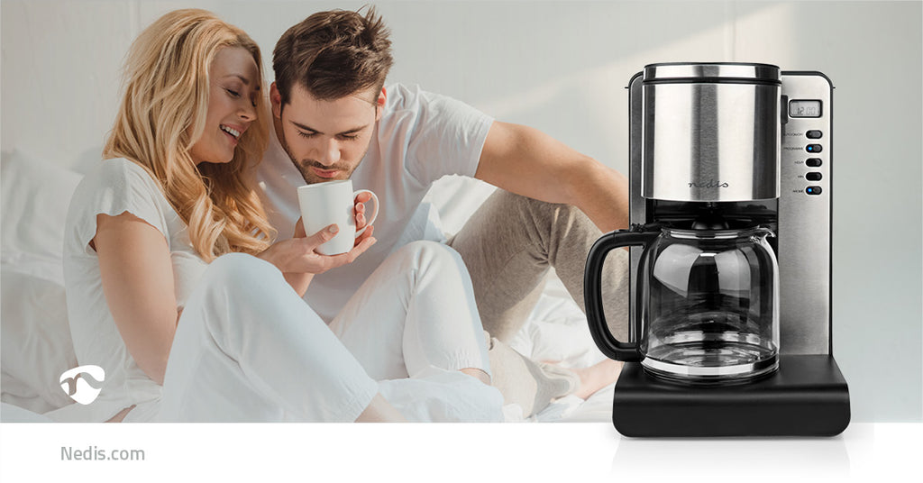 Kávéfőző | Maximális kapacitás: 1.5 l | Egyidejű csészék száma: 12 | Melegen tartó funkció | Bekapcsolás időzítő | LCD Kijelző | Óra funkció | Aluminium / Fekete