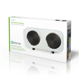 Elektromos főzőlap | Főzőzónák: 2 | 2000 W | Túlmelegedés elleni védelem | Fehér