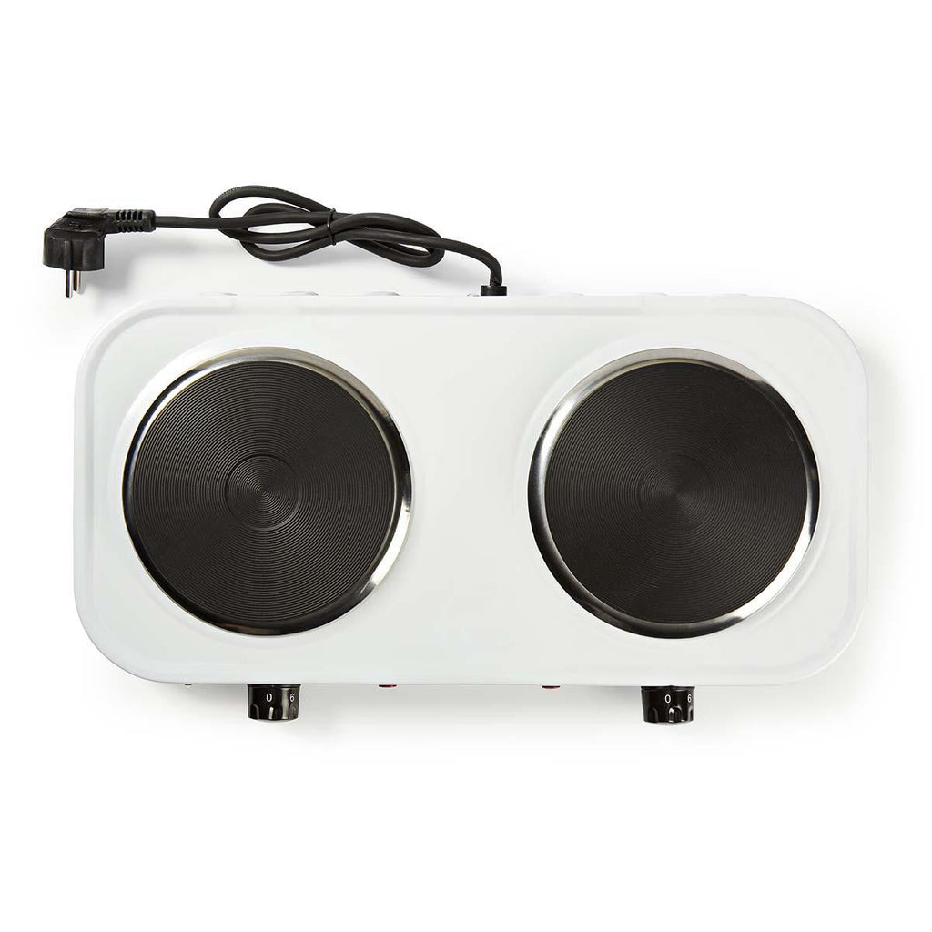 Elektromos főzőlap | Főzőzónák: 2 | 2000 W | Túlmelegedés elleni védelem | Fehér