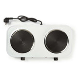 Elektromos főzőlap | Főzőzónák: 2 | 2000 W | Túlmelegedés elleni védelem | Fehér