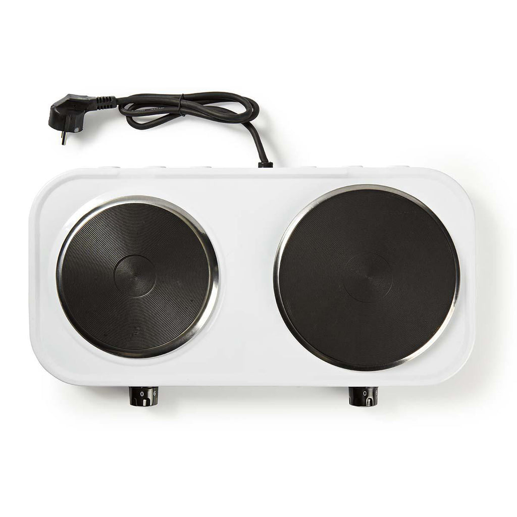 Elektromos főzőlap | Főzőzónák: 2 | 2500 W | Túlmelegedés elleni védelem | Fehér