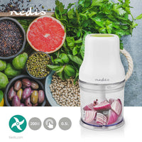 Élelmiszer Aprító | 200 W | 0.5 l | Műanyag | 1 Sebességes | Fehér