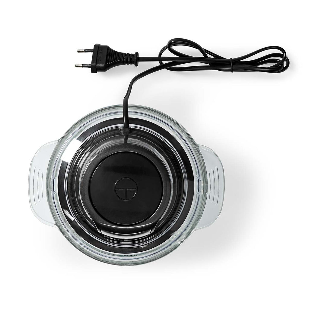 Élelmiszer Aprító | 500 W | 1000 l | Üveg | 1 Sebességes | Ezüst / Fekete