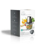 Élelmiszer Aprító | 500 W | 1000 l | Üveg | 1 Sebességes | Ezüst / Fekete