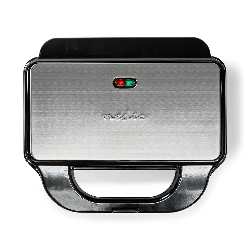 Több grillező | Grill / Sandwich / Waffle | 900 W | 28 x 15 cm | Automatikus hőmérséklet-szabályozással | Műanyag / Rozsdamentes Acél