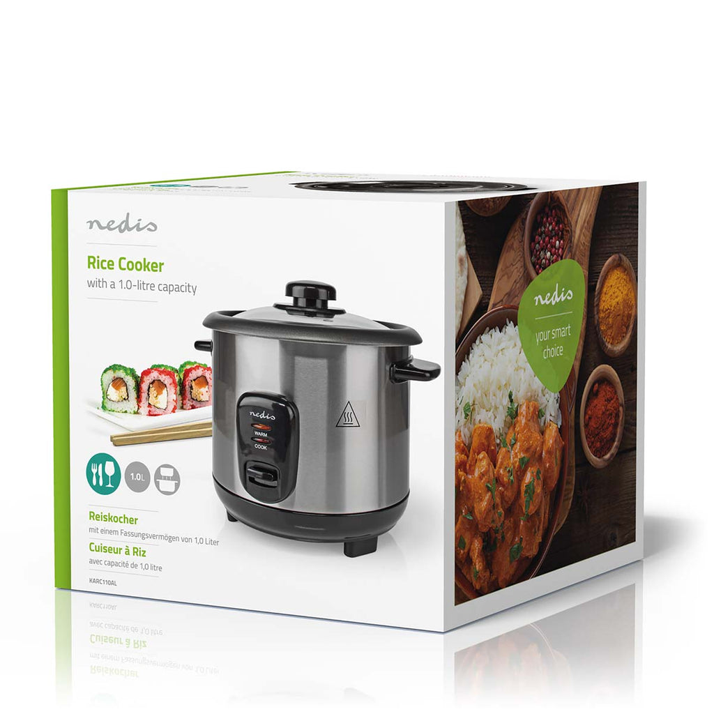 Rizsfőző | 1 l | 400 W | Tapadásmentes bevonat | Kivehető tál | Automatikus kikapcsolás