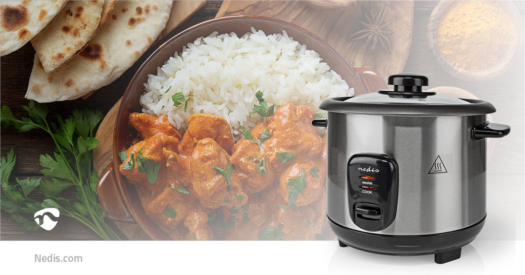 Rizsfőző | 1 l | 400 W | Tapadásmentes bevonat | Kivehető tál | Automatikus kikapcsolás