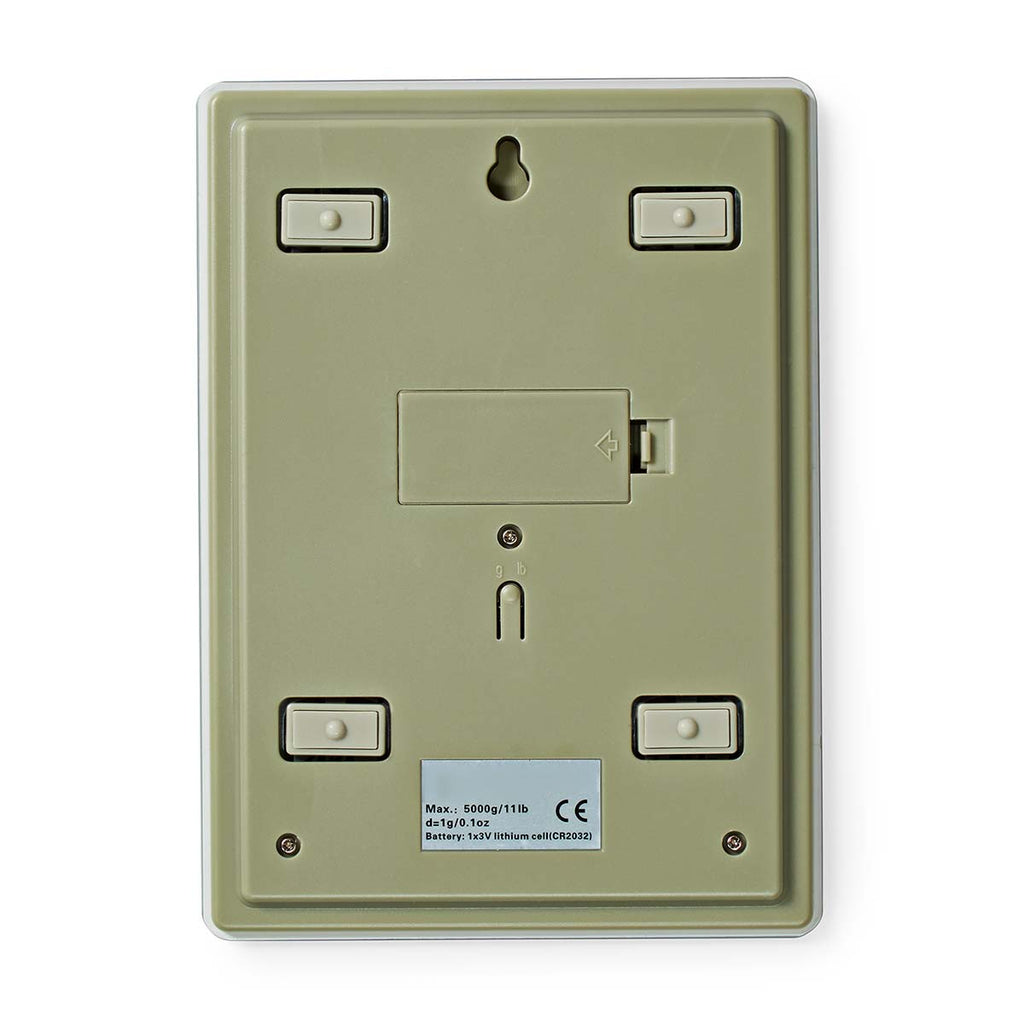 Konyhai mérleg | Digitális | Műanyag / Üveg | CR 2032 Akkumulátor | Fehér