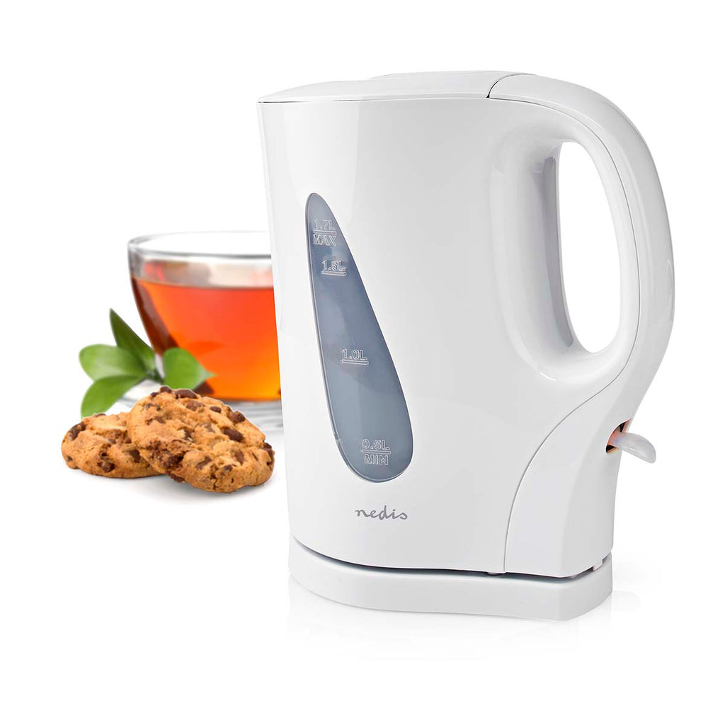 Elektromos vízforraló | 1.7 l | Műanyag | Fehér | Üresen forralás elleni védelem