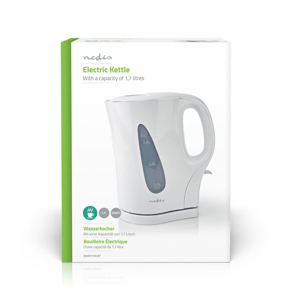 Elektromos vízforraló | 1.7 l | Műanyag | Fehér | Üresen forralás elleni védelem