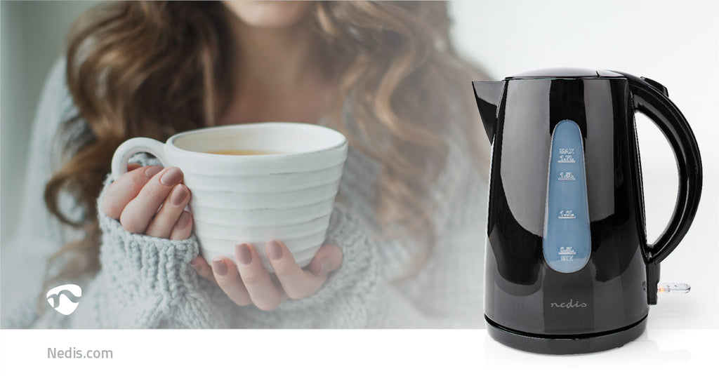 Elektromos vízforraló | 1.7 l | Műanyag | Fekete | 360 fokban elfogatható | Rejtett fűtőszál | Strix® vezérlő | Üresen forralás elleni védelem