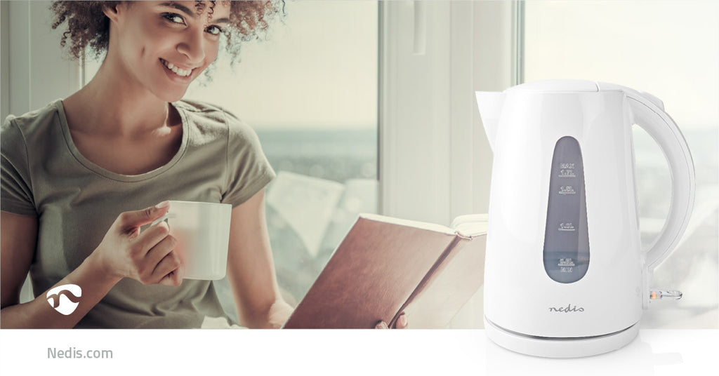 Elektromos vízforraló | 1.7 l | Műanyag | Fehér | 360 fokban elfogatható | Rejtett fűtőszál | Strix® vezérlő | Üresen forralás elleni védelem