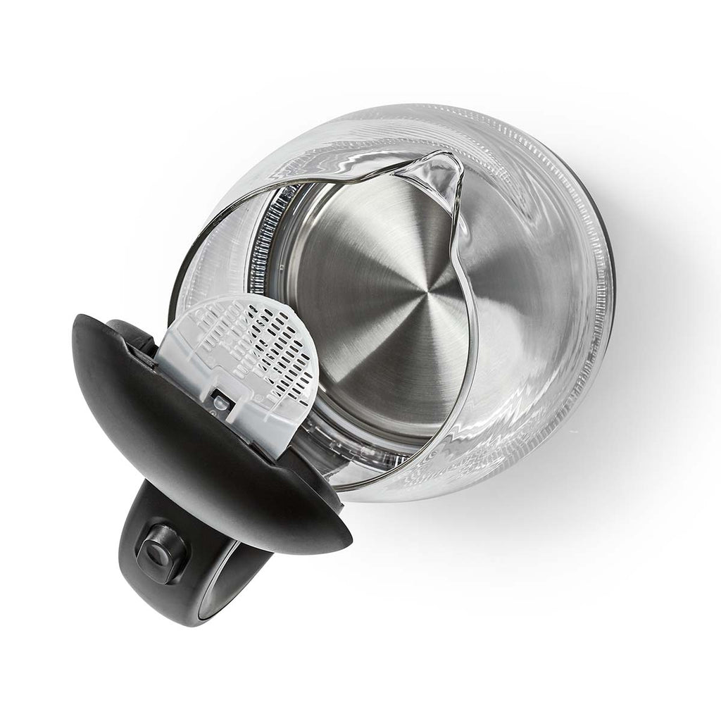 Elektromos vízforraló | 1,7 l | Üveg | Fekete | 360 fokban elfogatható | Rejtett fűtőszál | Strix® vezérlő | Üresen forralás elleni védelem