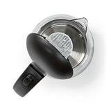 Elektromos vízforraló | 1,7 l | Üveg | Fekete | 360 fokban elfogatható | Rejtett fűtőszál | Strix® vezérlő | Üresen forralás elleni védelem