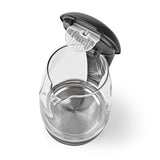 Elektromos vízforraló | 1,7 l | Üveg | Fekete | 360 fokban elfogatható | Rejtett fűtőszál | Strix® vezérlő | Üresen forralás elleni védelem