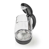 Elektromos vízforraló | 1,7 l | Üveg | Fekete | 360 fokban elfogatható | Rejtett fűtőszál | Strix® vezérlő | Üresen forralás elleni védelem