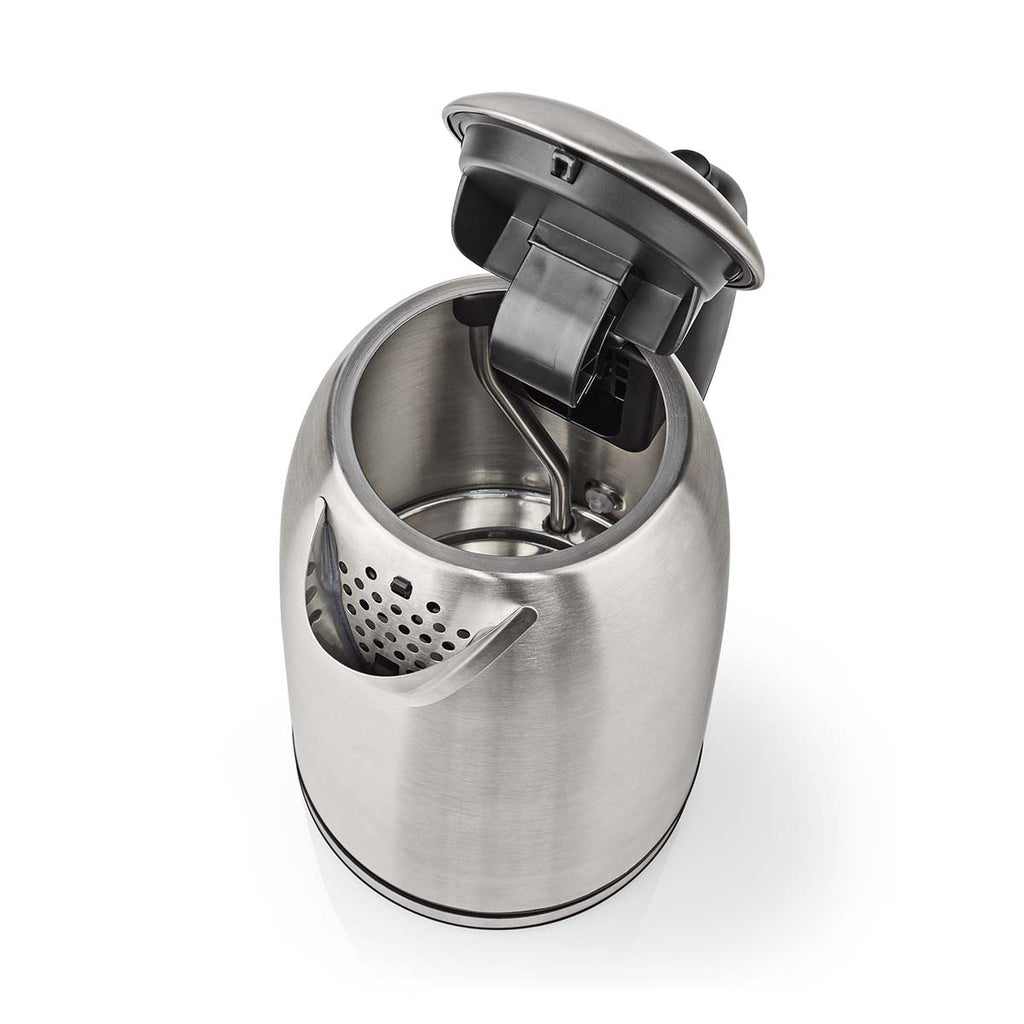 Elektromos vízforraló | 1.7 l | Rozsdamentes Acél | Ezüst / Fekete | 360 fokban elfogatható | Rejtett fűtőszál | Strix® vezérlő | Üresen forralás elleni védelem